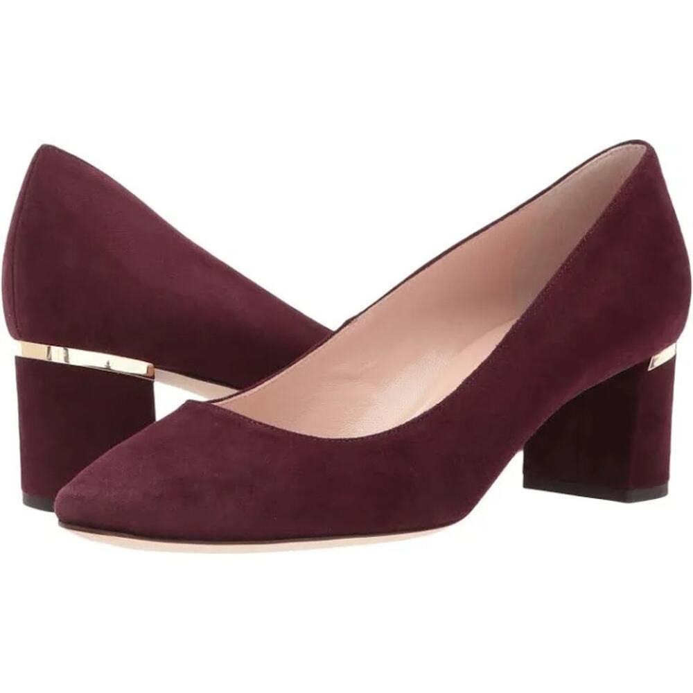NEW Kate Spade Dolores Too Suede Cherry Block Heel Pumps
